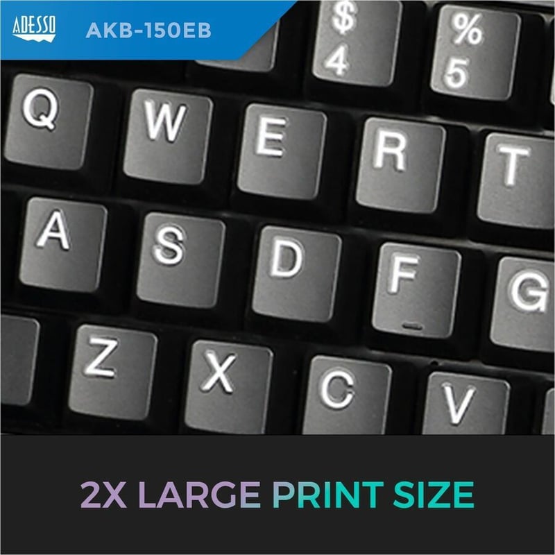 Adesso Color Illuminated Ergonomic Keyboard - Thumbnail 5
