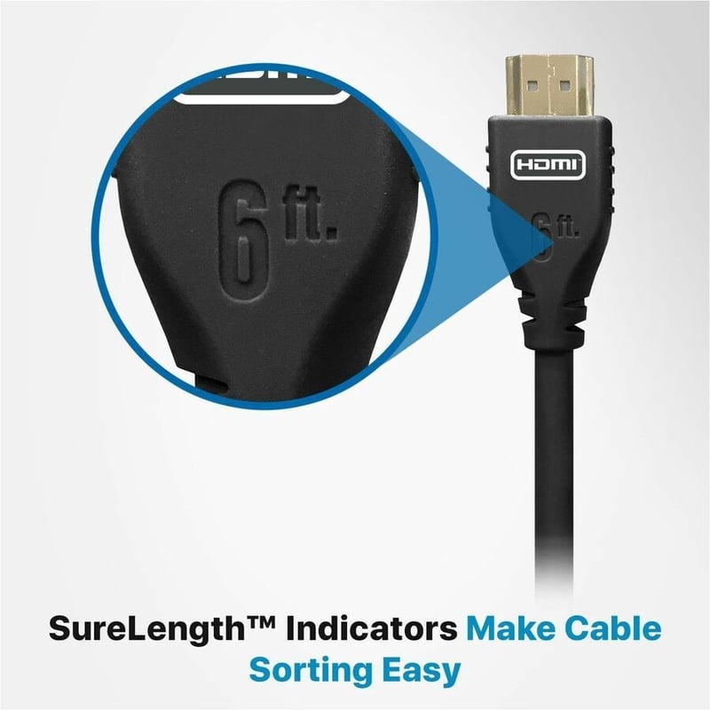 Comprehensive MicroFlex™ Pro AV/IT Integrator Series™ Active Ultra High Speed 8K 48G HDMI Cable with ProGrip™ Jet Black 15ft - Thumbnail 4