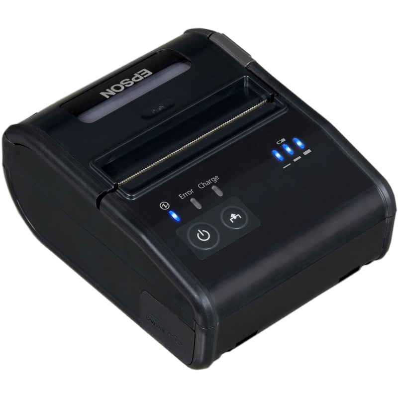 Epson Mobilink P80 Mobile Direct Thermal Printer - Monochrome - Portable - Receipt Print - USB - Bluetooth - Cool Black - 3.94 in/s Mono - 203 dpi - 3.13" Label Width - Thumbnail 3