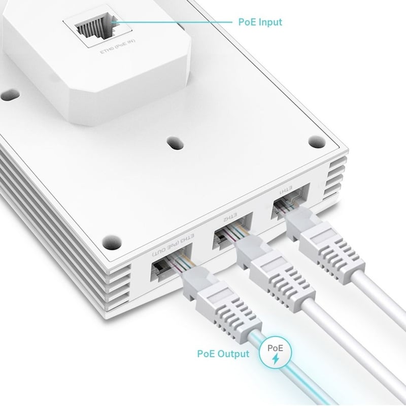 TP-Link EAP655-WALL - Omada True WiFi 6 AX3000 Wall Plate Wireless Gigabit Access Point - Thumbnail 3