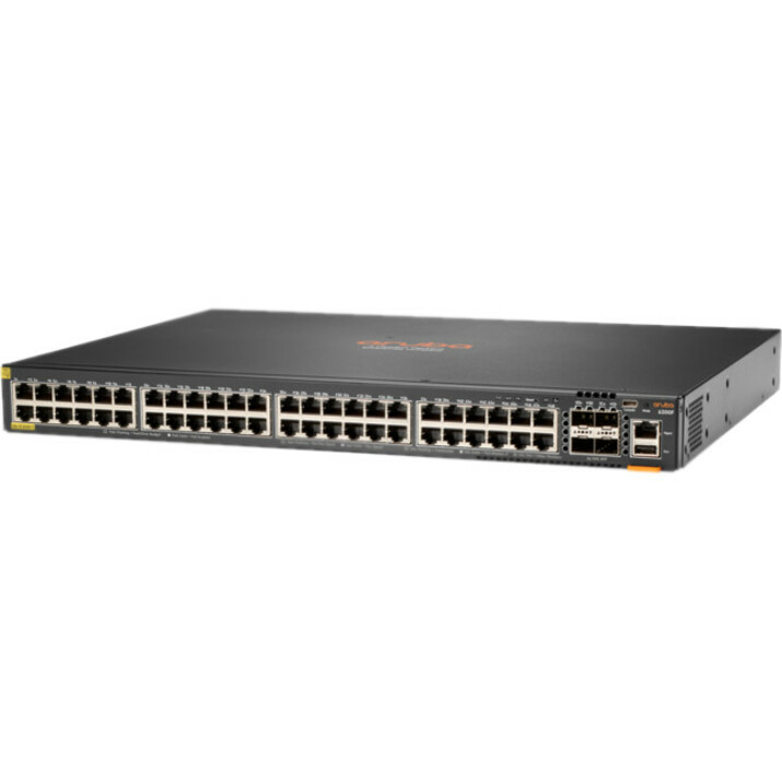 HPE 6300F 48-port 1GbE Class 4 PoE and 4-port SFP56 Switch - Thumbnail 2