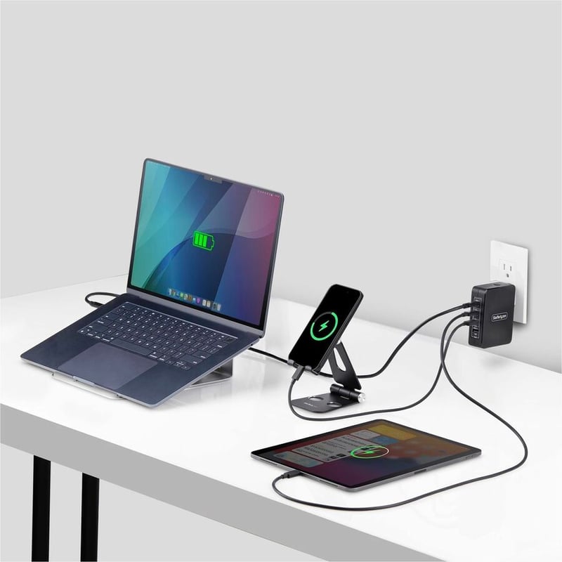 140W USB-C WALL CHARGER GAN POWER ADAPTER PD 3.1 USB-C/USB-A
