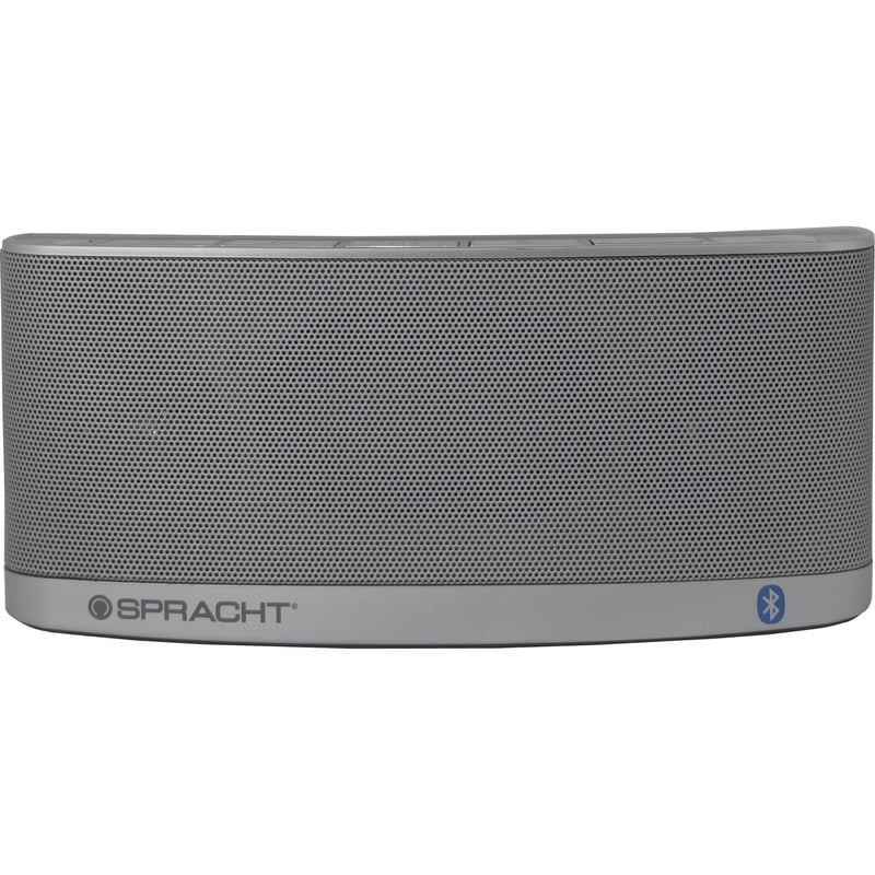 Spracht Blunote2.0 Portable Bluetooth Speaker System - 10 W RMS - Silver - Thumbnail 1