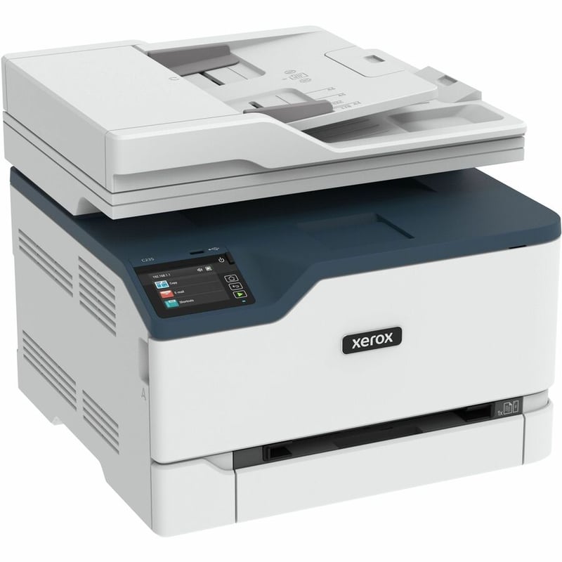 Xerox C235/DNI Laser Multifunction Printer-Color-Copier/Fax/Scanner-24 ppm Mono/24 ppm Color Print-600x600 dpi Print-Automatic Duplex Print-30000 Pages-251 sheets Input-3600 dpi Optical Scan-Wireless LAN-Mopria-Wi-Fi Direct-Chrome - Thumbnail 4
