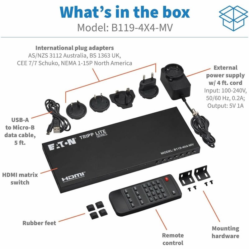 HDMI 4X4 MATRIX SWITCH W QUAD M EAMLESS SWITCHING SCALING AUDIO OUT - Thumbnail 4
