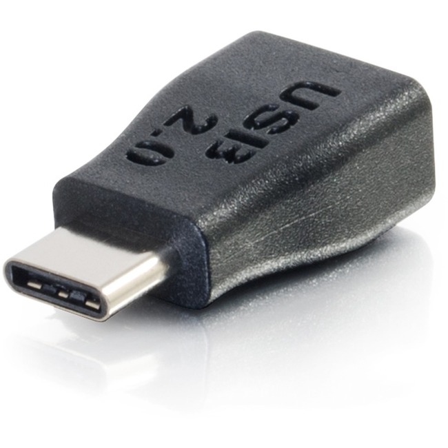 C2G USB 2.0 USB Type C to USB Micro B Adapter M/F - USB C to Phone Black - Thumbnail 1