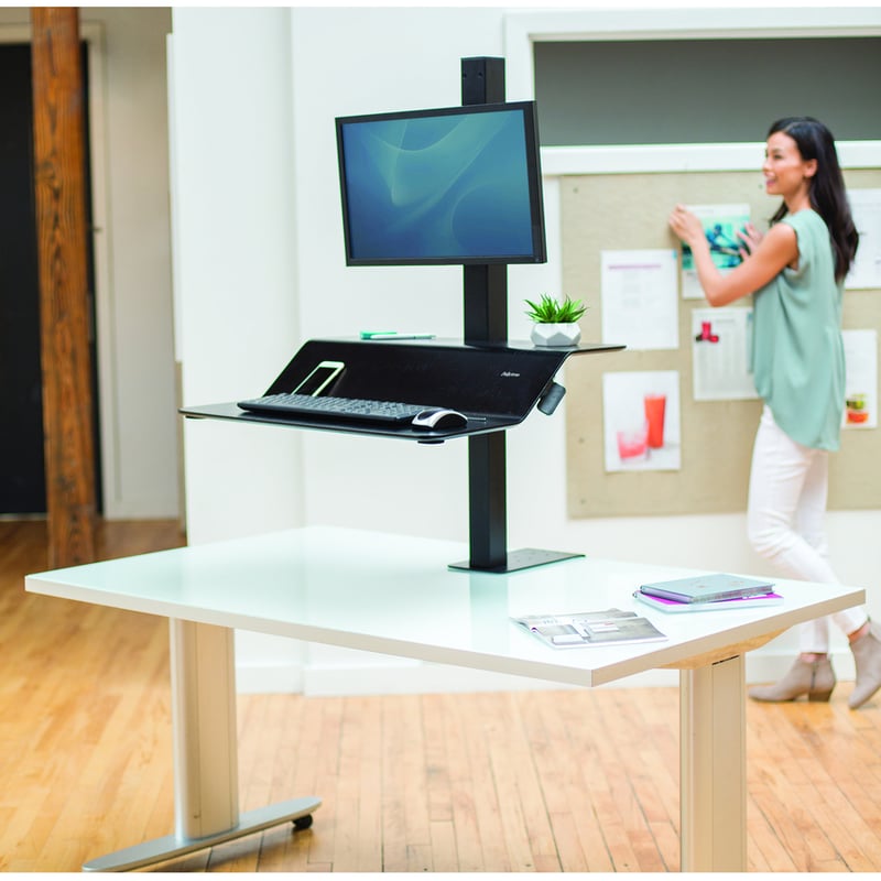 Fellowes Lotus™ VE Sit-Stand Workstation - Dual - Thumbnail 2