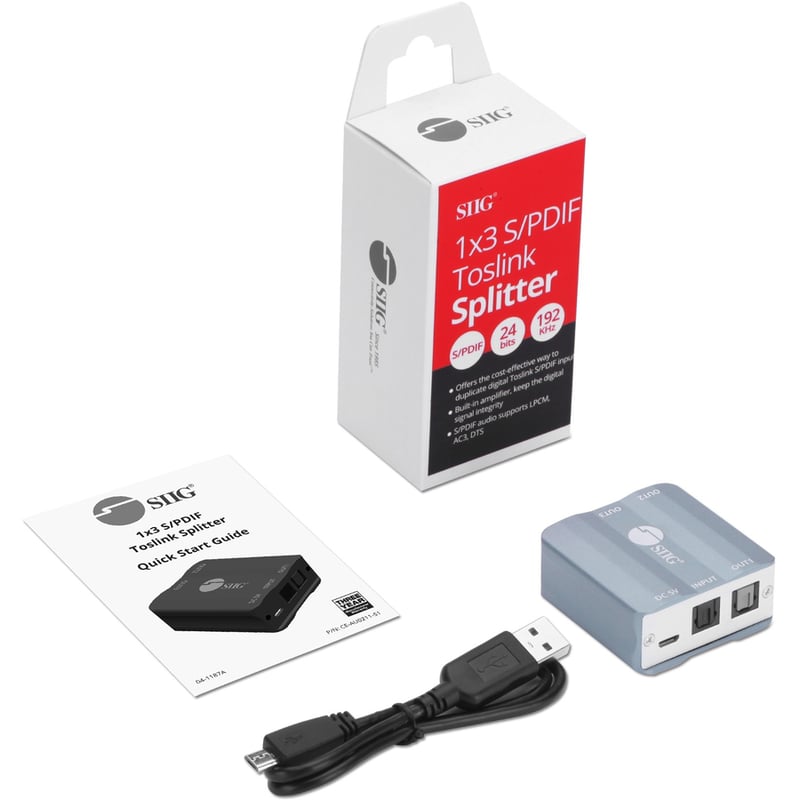 SIIG 1x3 S/PDIF Toslink Splitter - Thumbnail 2