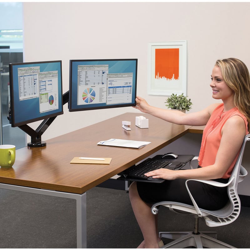 Fellowes Platinum Series Dual Monitor Arm - Thumbnail 2