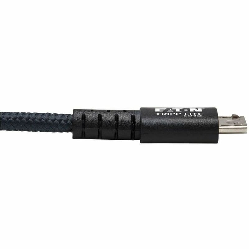 Tripp Lite by Eaton Heavy-Duty USB 2.0 USB-A to Micro-B Cable - M/M UHMWPE and Aramid Fibers Gray 6 ft. (1.83 m) - Thumbnail 4