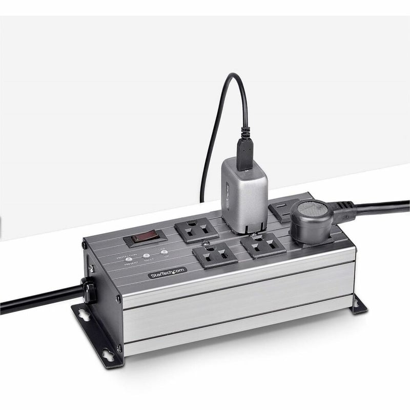 6-PORT INDUSTRIAL POWER STRIP - SURGE PROTECTION MOUNTABLE PDU - Thumbnail 2