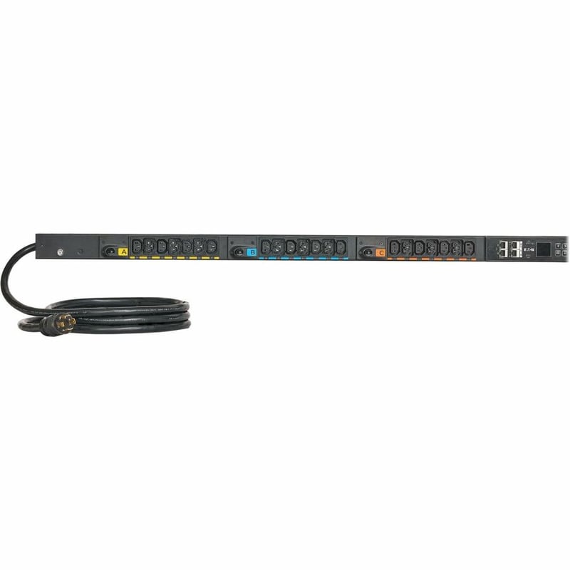 Eaton 3-Phase Metered Input Rack PDU G4, 208V, 42 Outlets, 24A, 8.6kW, L15-30 Input, 10 ft. Cord, 0U Vertical - Thumbnail 2