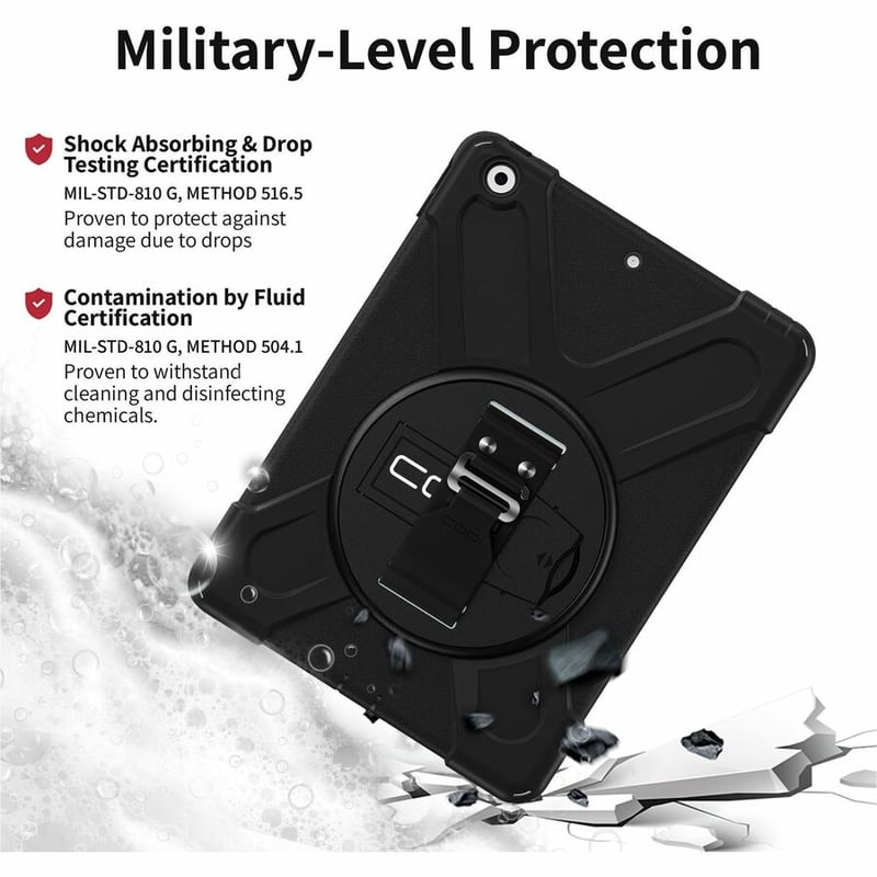 CODi Rugged Carrying Carrying Case for 9.7" Apple iPad (6th Generation), iPad (5th Generation) Tablet - Thumbnail 3