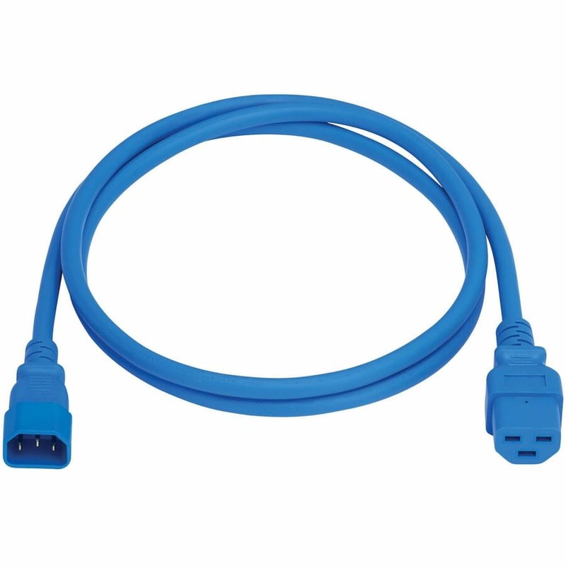 POWER CORD C14 C21 HEAVY-DUTY 15A 250V 14 AWG 6FT BLUE - Thumbnail 2