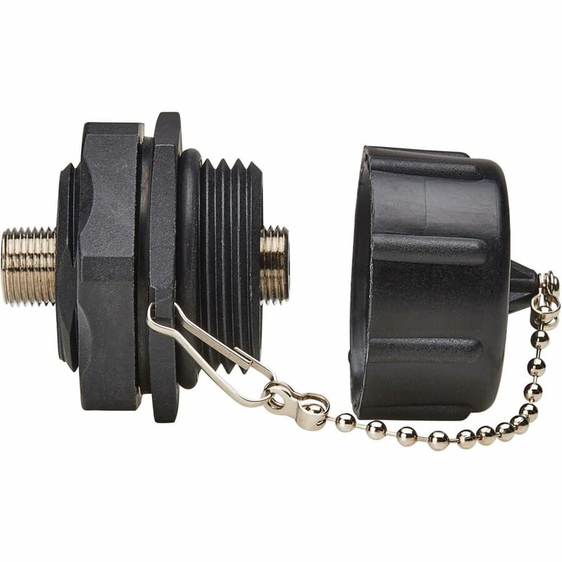 RIGID INDUSTRIAL F-TYPE ADAPTER (M/F) - IP68 BLACK