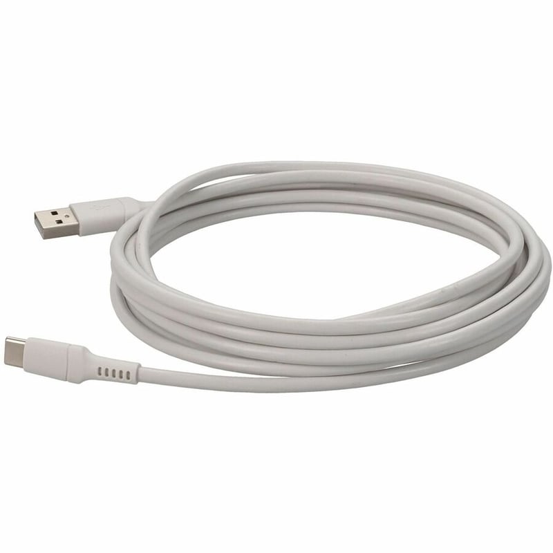 AddOn 1.0m (3.3ft) USB-C Male to USB 2.0 (A) Male Sync and Charge White Cable - Thumbnail 2