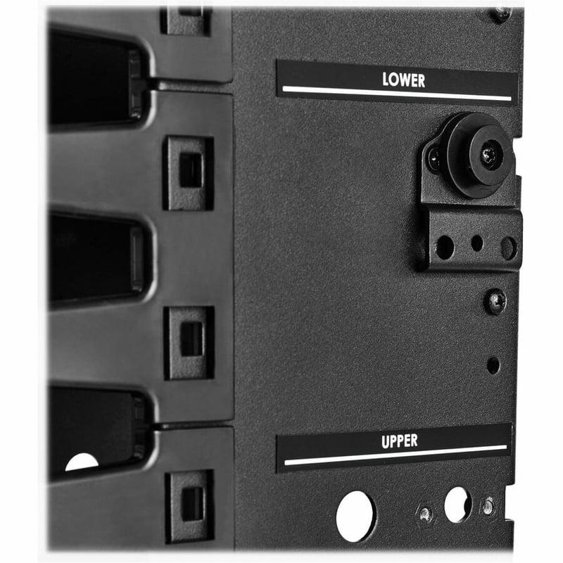 Tripp Lite High-Capacity Vertical Cable Manager - Deep Double Finger Duct with Cover - Double Sided - 12 in. Wide - Black - 7 ft. (2.2 m) - Thumbnail 4