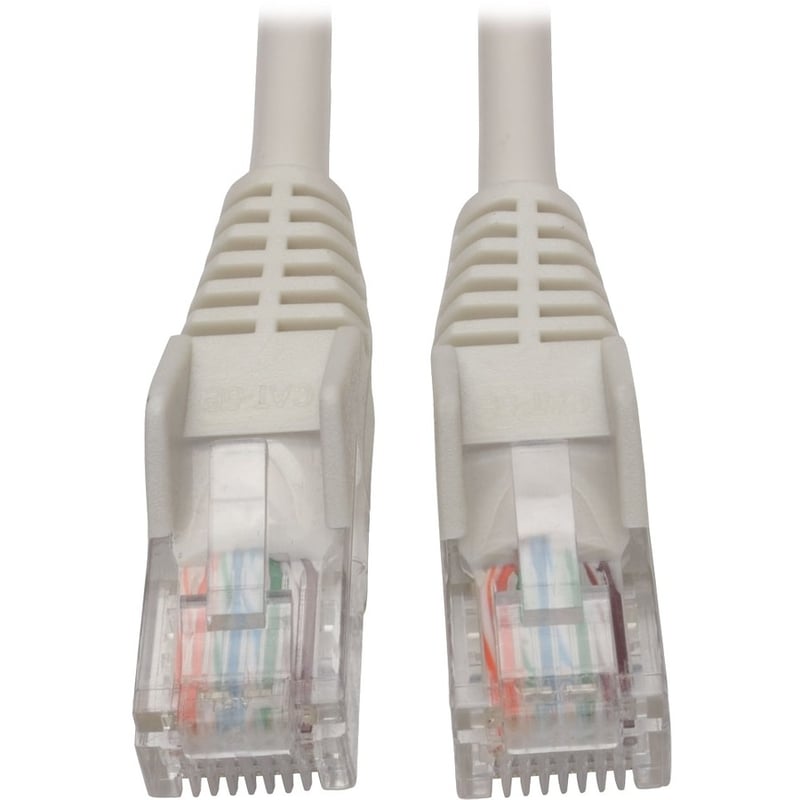 Eaton Tripp Lite Series Cat5e 350 MHz Snagless Molded (UTP) Ethernet Cable (RJ45 M/M), PoE - White, 5 ft. (1.52 m) - Thumbnail 1