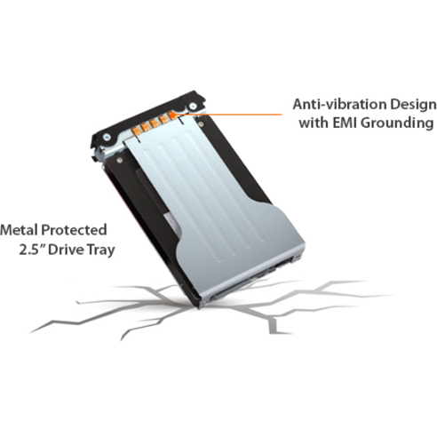 Icy Dock ToughArmor MB602SPO-B Drive Enclosure for 5.25" - Serial ATA/300 Host Interface Internal - Black - Thumbnail 3