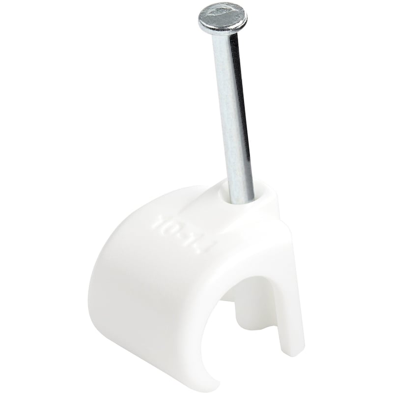 StarTech.com 100 Pk XL Cable Clips w/ Nail - Reusable Nail-in Clamps - Cord Mounting/Holding Clips - Cable Tacks Wire Fasteners White TAA - Thumbnail 1