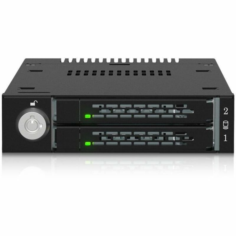 Icy Dock ToughArmor MB834MK-B V2 Drive Enclosure for 3.5" M.2, PCI Express NVMe 4.0 - SFF-8654 SlimSAS Host Interface Internal - Black - Thumbnail 2