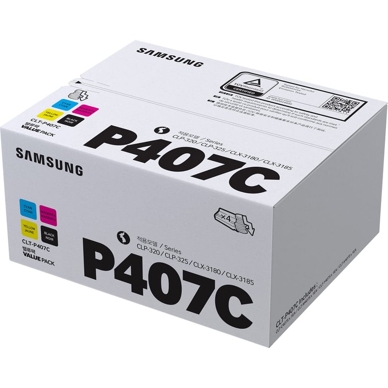 HP CLT-P407C Laser Toner Cartridge - Value Pack - CMYK - 4 / Pack - Thumbnail 2