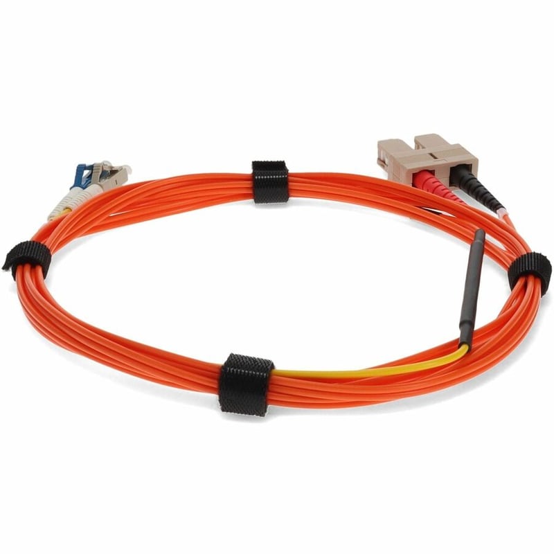 AddOn 2m SC (Male) Orange OM1 to LC (Male) Yellow OS2 Duplex OFNR Mode Conditioning Cable TAA compliant - Thumbnail 4