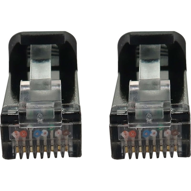 Eaton Tripp Lite Series Cat6a 10G Snagless Shielded Slim STP Ethernet Cable (RJ45 M/M), PoE, Black, 1 ft. (0.3 m) - Thumbnail 3