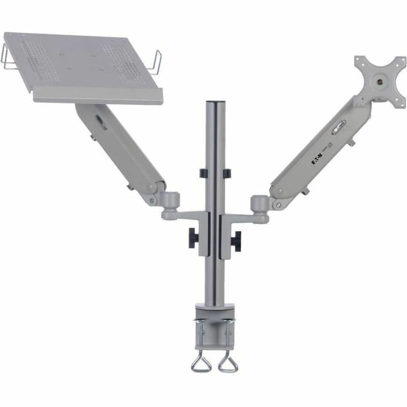 Tripp Lite by Eaton Full-Motion Desktop Clamp for Laptop and 17" to 32" Monitor, Aluminum, TAA - Thumbnail 1