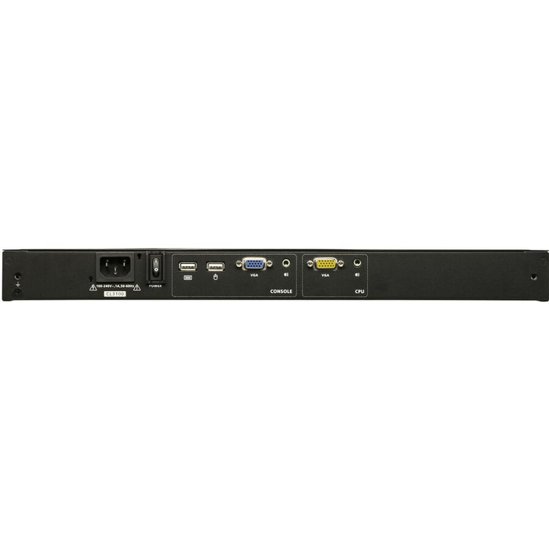 Aten 1U Ultra Short Depth Single Rail WideScreen LCD Console (USB / VGA)-TAA Compliant - Thumbnail 4