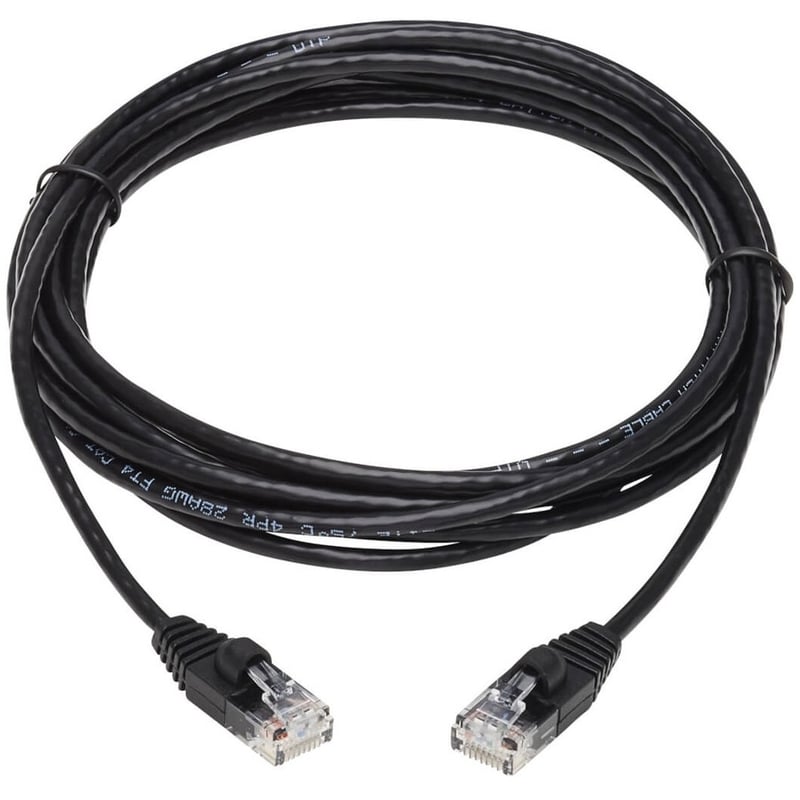 Eaton Tripp Lite Series Cat6a 10G Snagless Molded Slim UTP Ethernet Cable (RJ45 M/M), Black, 10 ft. (3.05 m) - Thumbnail 2
