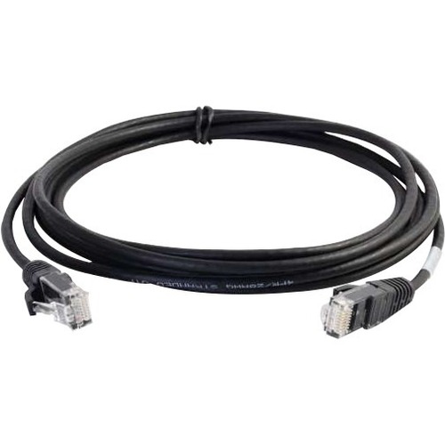 Quiktron Q-Series 28 AWG CAT6 Patch Cable, Black, 7 FT