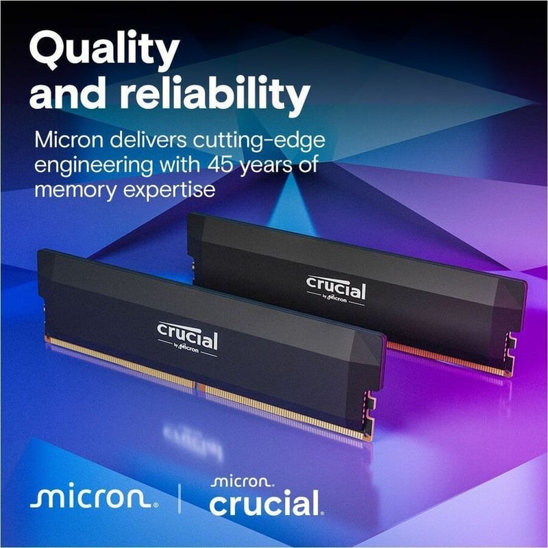 CRUCIAL PRO DDR5 RAM 32GB KIT 6400MHZ CL38 - Thumbnail 5