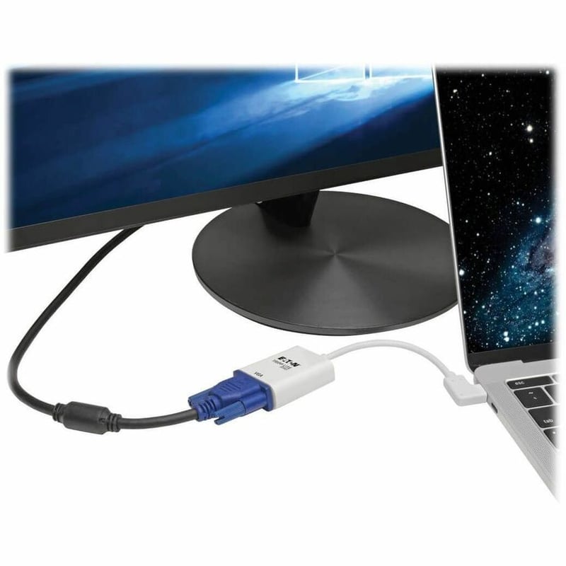 Eaton Tripp Lite Series USB-C to VGA Adapter with Alternate Mode - DP 1.2, Right-Angle USB-C - Thumbnail 2