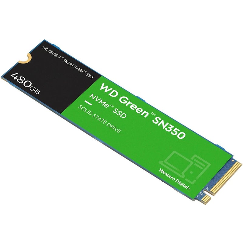 Western Digital Green SN350 WDS480G2G0C 480 GB Solid State Drive - M.2 2280 Internal - PCI Express NVMe (PCI Express NVMe 3.0 x4) - Thumbnail 2