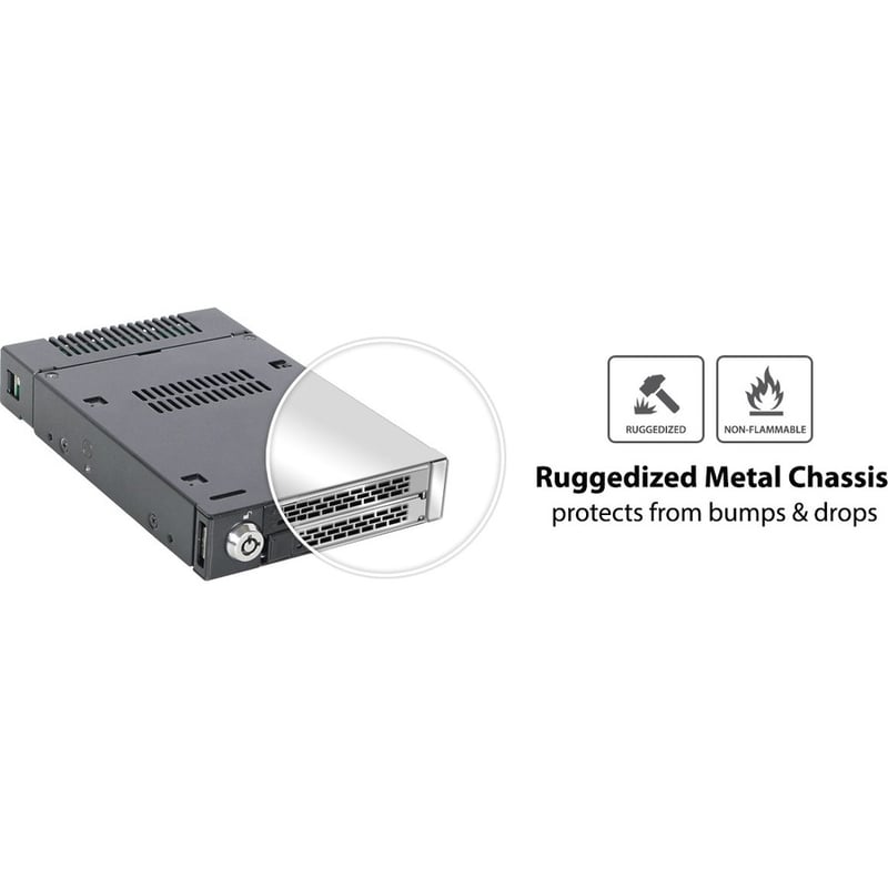 Icy Dock MB833M2K-B Drive Enclosure for 3.5" M.2, PCI Express NVMe - Mini-SAS HD Host Interface Internal - Black - Thumbnail 4