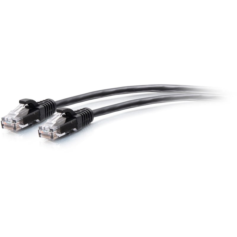 C2G 3ft Cat6a Snagless Unshielded (UTP) Slim Ethernet Patch Cable - Black - Thumbnail 1