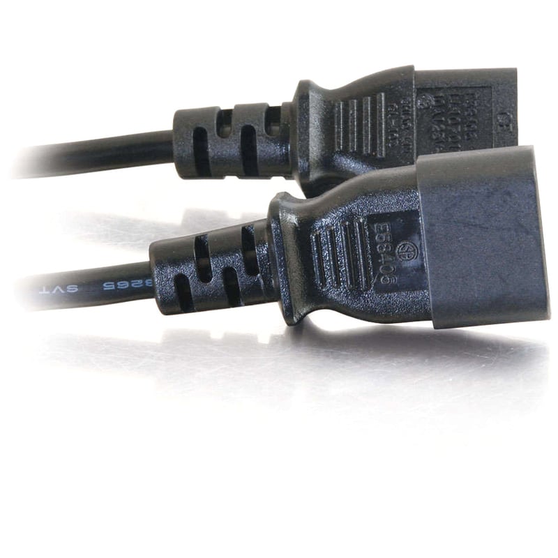 C2G 3ft Computer Power Extension Cable - 18 AWG - 250 Volt - Thumbnail 4