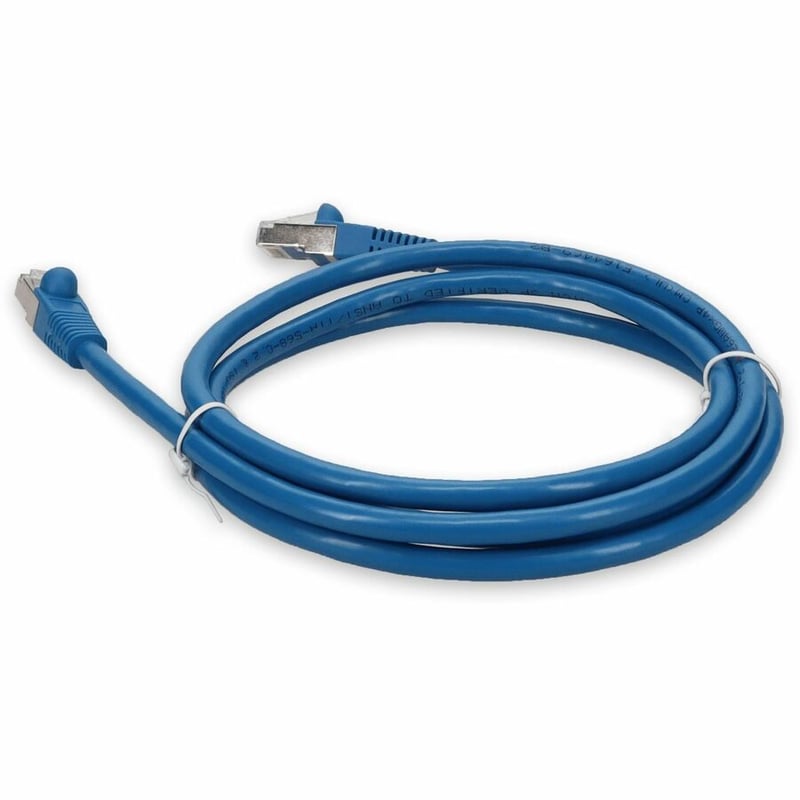 AddOn 7ft Blue CAT 7 Shielded (S/FTP) PVC Ethernet Cable Snagless Bubble Boot RJ-45 M/M - Thumbnail 3