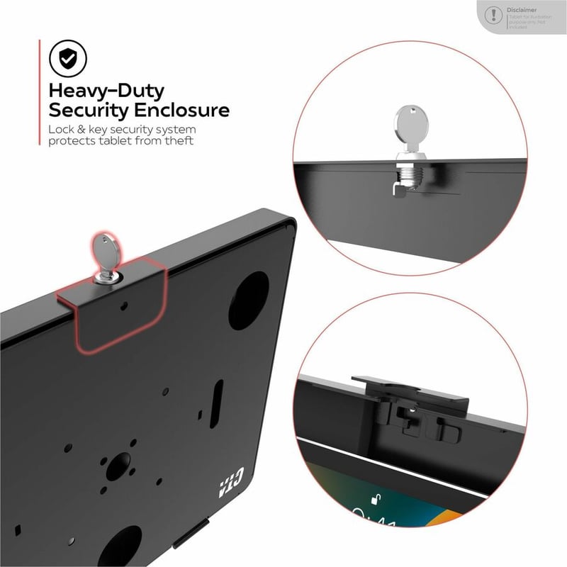 CTA Digital Premium VESA Locking Mount for iPad Gen 10 - 10.9" , 9.7-11" Tablets - Thumbnail 5