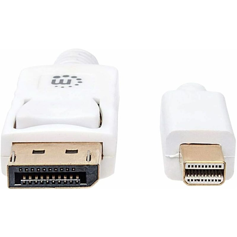 Mini DisplayPort 1.2 to DisplayPort Cable, 4K@60Hz, 2m, Male to Male, White, Lifetime Warranty, Equivalent to MDP2DPMM2MW - Thumbnail 3