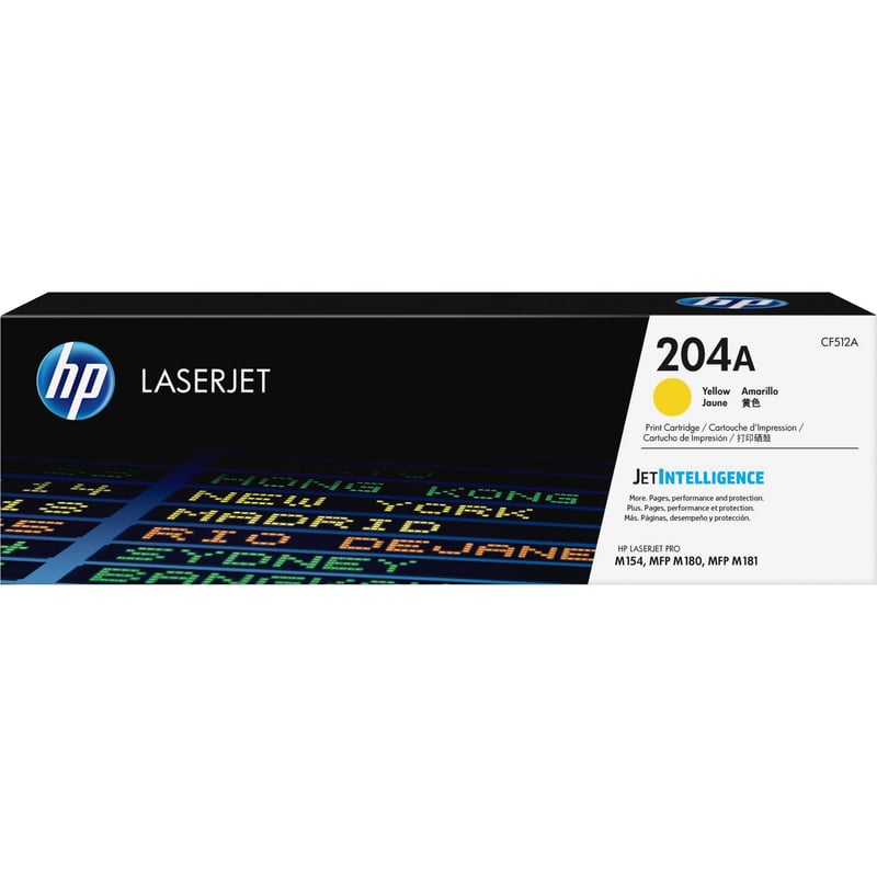 HP 204A (CF512A) Original Standard Yield Laser Toner Cartridge - Yellow - 1 Each - Thumbnail 1