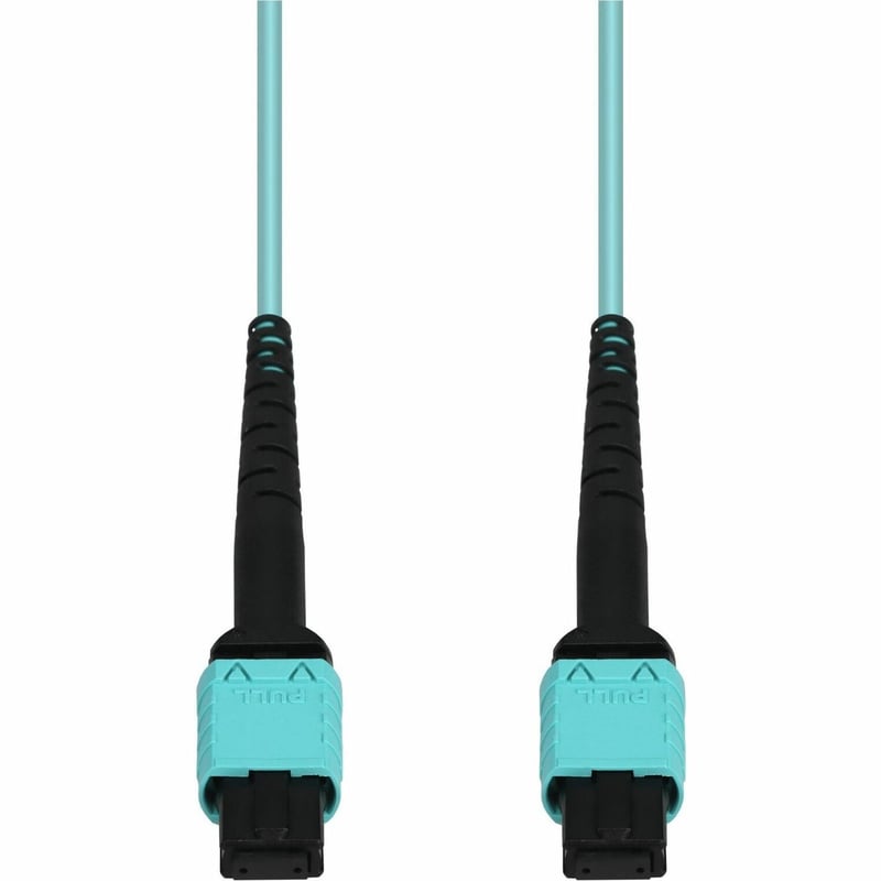 AddOn 15m MPO/UPC to MPO/UPC Aqua OM3 OFNR (Riser-Rated) 24-Strand Fiber Patch Cable - Thumbnail 1