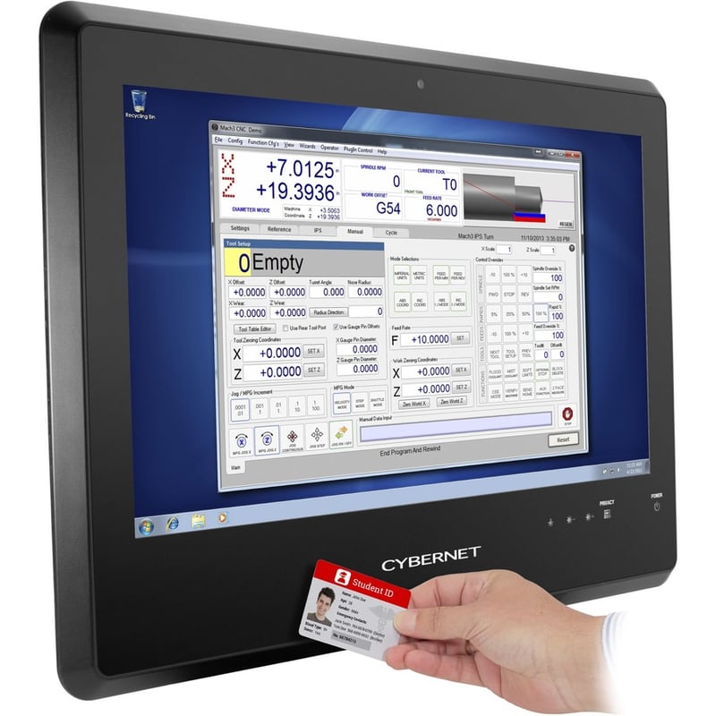 Cybernet iOne S S20 All-in-One Computer - Intel Core i5 6th Gen i5-6200U - 8 GB - 128 GB SSD - 19.5" HD+ Touchscreen - Desktop - Black - Thumbnail 3