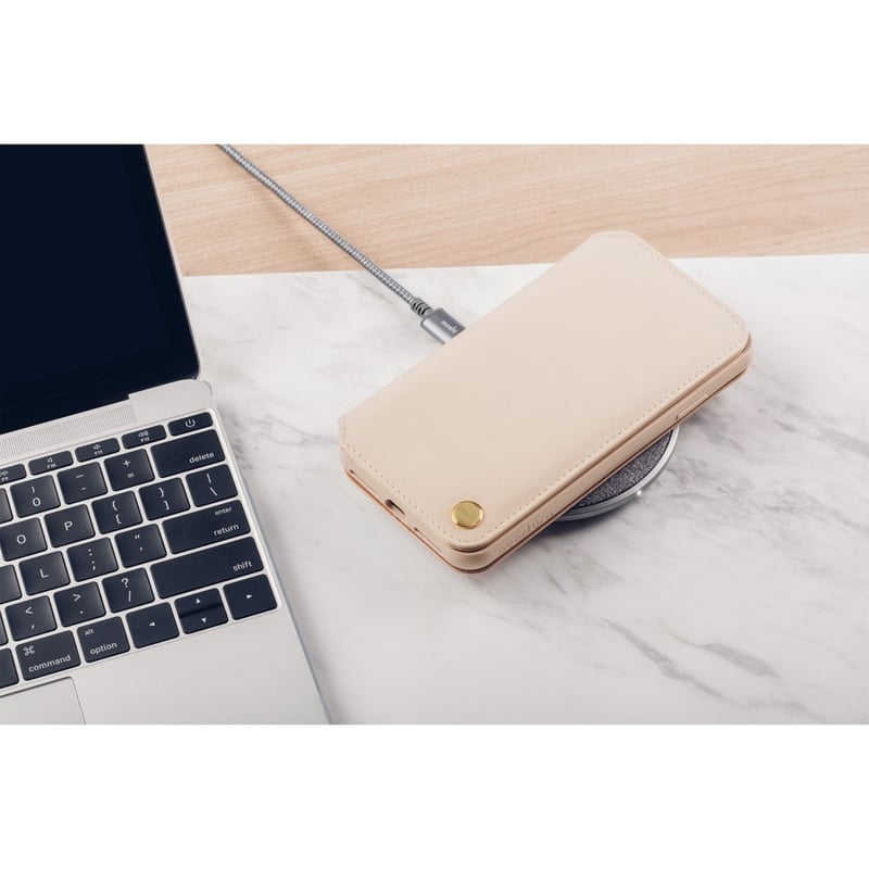 Moshi Overture Carrying Case (Wallet) Apple iPhone XR Smartphone - Savanna Beige - Thumbnail 4