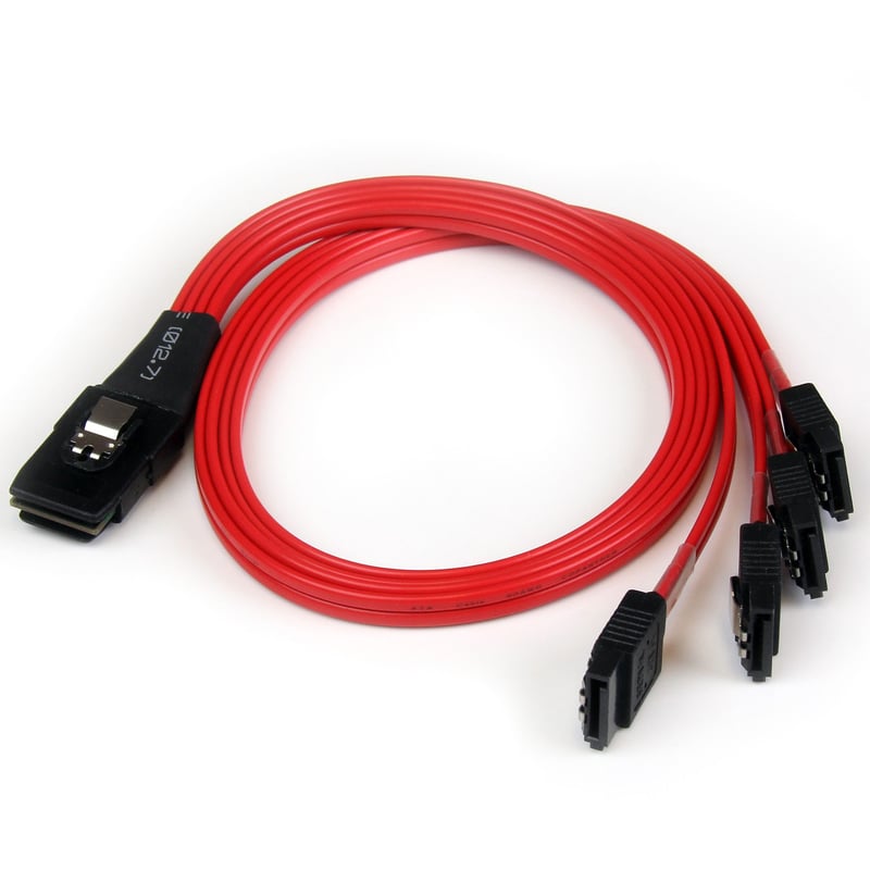StarTech.com 50cm SFF-8087 to 4x SATA - Internal Mini SAS to SATA Reverse Cable - Thumbnail 1