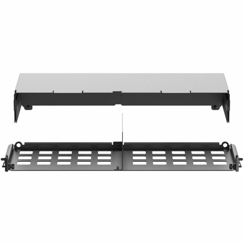 Panduit HD Flex Patch Panel Slack Plate w/Rear 2RU, Black - Thumbnail 1