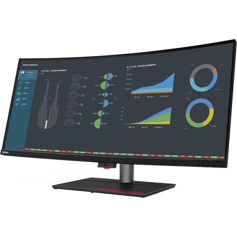 Lenovo ThinkVision P40w-20 40" Class Webcam WUHD Curved Screen LCD Monitor - 21:9 - Raven Black