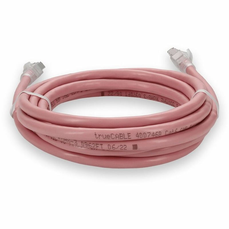 AddOn 7ft Pink CAT 6 Shielded PVC Ethernet Cable Snagless Easy Clear Boot RJ-45 M/M - Thumbnail 4