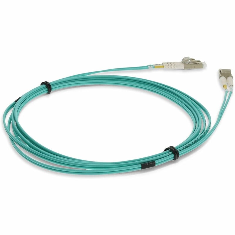 AddOn 0.5m LC to LC Aqua OM4 Duplex LSZH Fiber Patch Cable - Thumbnail 5